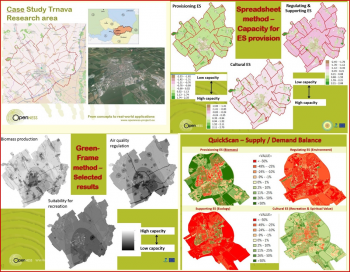 Location of the green spaces included in the case study. Prepared