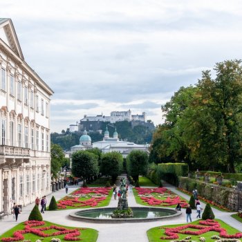 Mirabell gardens in Salzburg, Austria