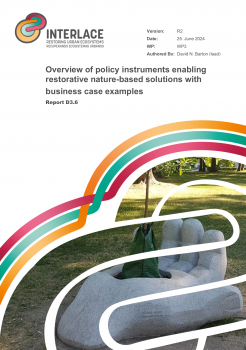 Report cover of Overview of policy instruments enabling restorative nature-based solutions with business case examples (D3.6)