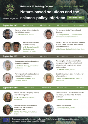 ReNature Training Course: Nature-based solutions and the science-policy interface ReNature Training Course: Nature-based solutions and the science-policy interface